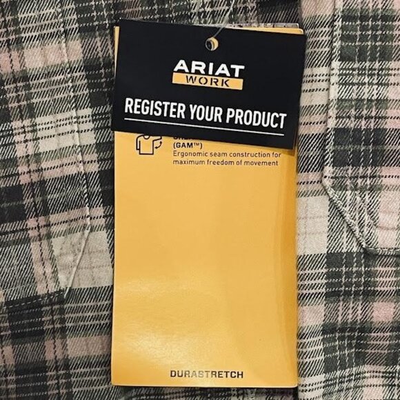 Ariat Rebar‎ Flannel Shirt Womens 2X Plaid Beetle Workwear DuraStretch GAM - Picture 4 of 16